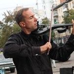Уличный скрипач Андрей Петров снова побывал в Житомире. ФОТО