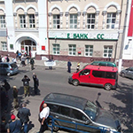 Надзвичайні події: В Житомире разбили вывески и разрисовали отделения российских банков. ФОТО
