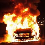 Надзвичайні події: В Житомире ночью сгорел автомобиль. ФОТО